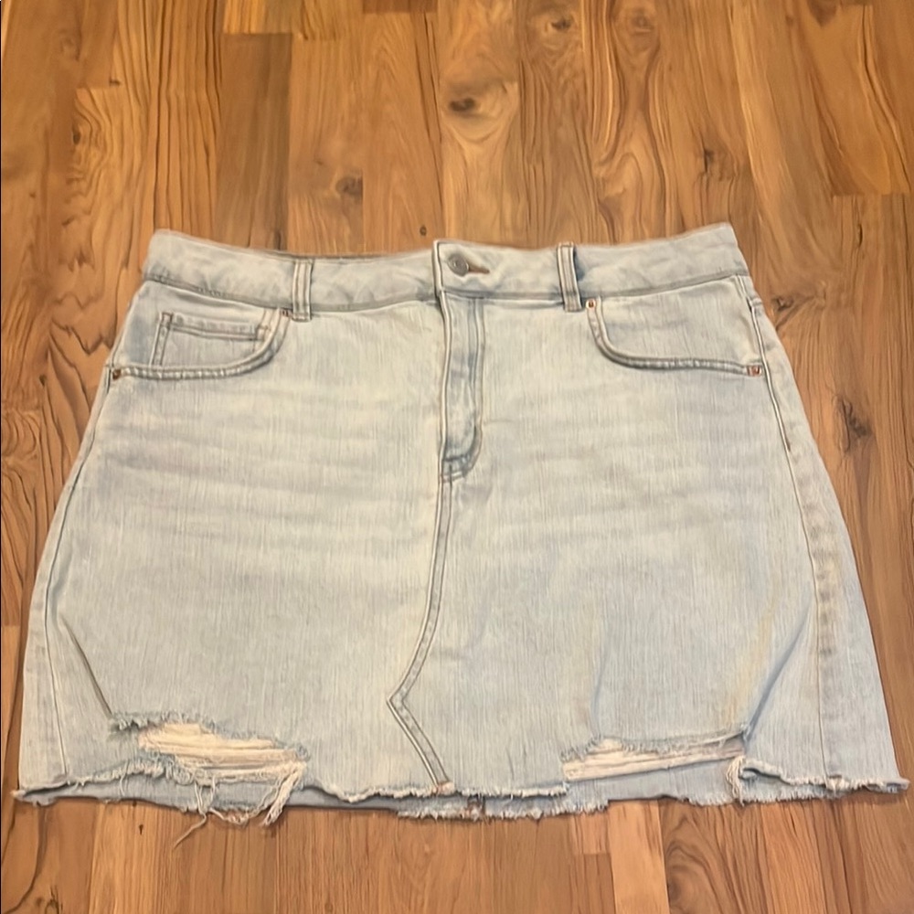 Light Blue Denim Skirt